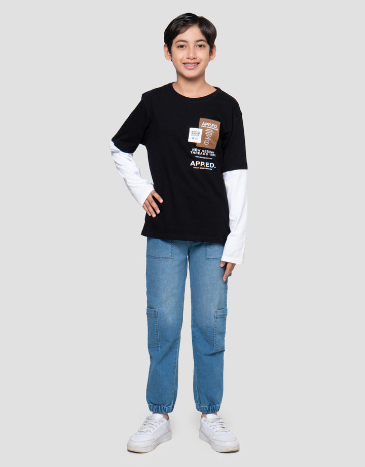 Nevada 2 Pcs Look Alike With Patch Kaos Anak Laki-laki