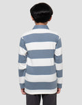 Nevada Collar Yarndyed Awning Stripe Kaos Lengan Panjang Anak Laki-Laki