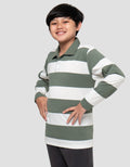Nevada Collar Yarndyed Awning Stripe Kaos Lengan Panjang Anak Laki-Laki