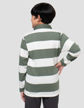 Nevada Collar Yarndyed Awning Stripe Kaos Lengan Panjang Anak Laki-Laki
