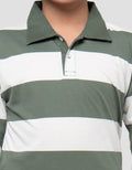 Nevada Collar Yarndyed Awning Stripe Kaos Lengan Panjang Anak Laki-Laki