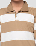 Nevada Collar Yarndyed Awning Stripe Kaos Lengan Panjang Anak Laki-Laki