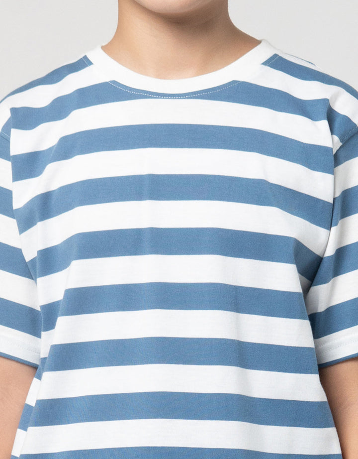 Nevada Yarndyed Awning Stripe Hd Kaos Anak Laki-laki