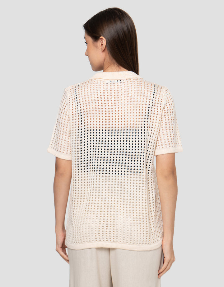 Connexion Work Buttoned Kaos Wanita