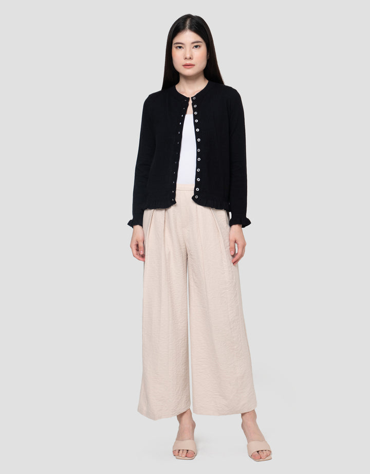 Connexion Rajut Ruffle Cardigan Wanita