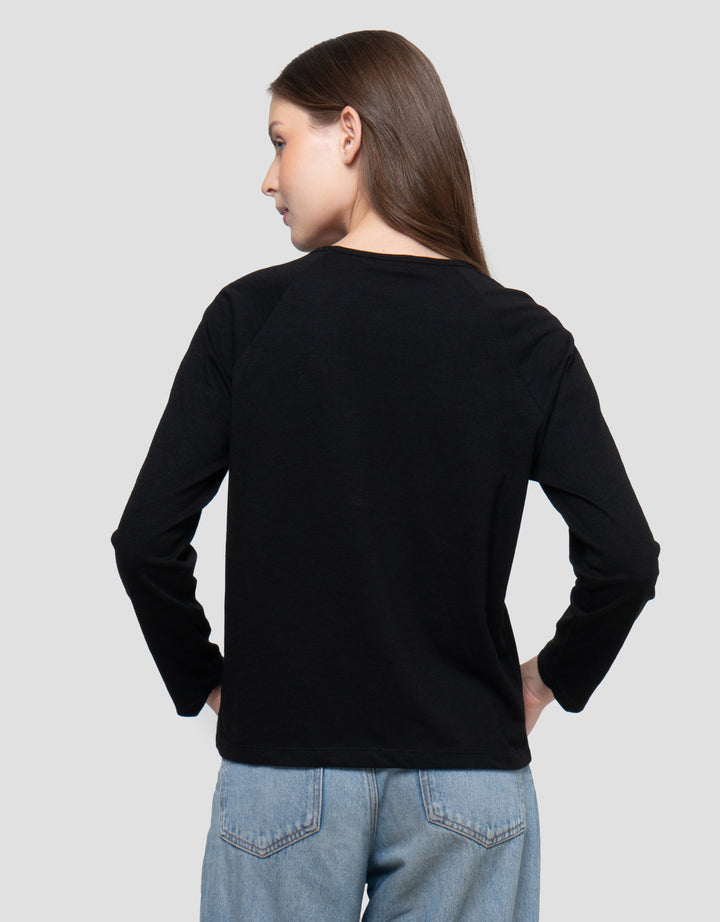 Connexion Raglan Slub Kaos Wanita