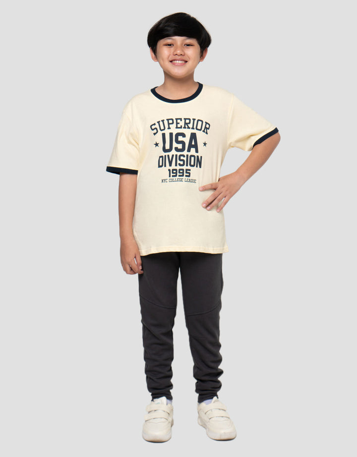 Nevada Ringer Both Side Print Superior Print Kaos Anak Laki-laki