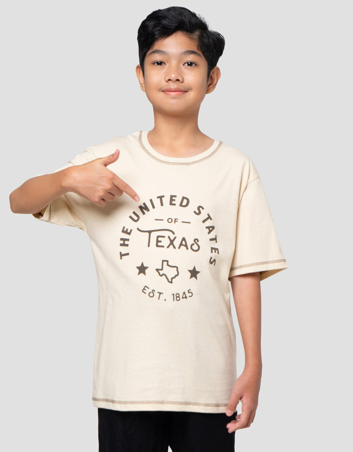 Nevada Fine Print Texas Kaos Anak Laki-laki
