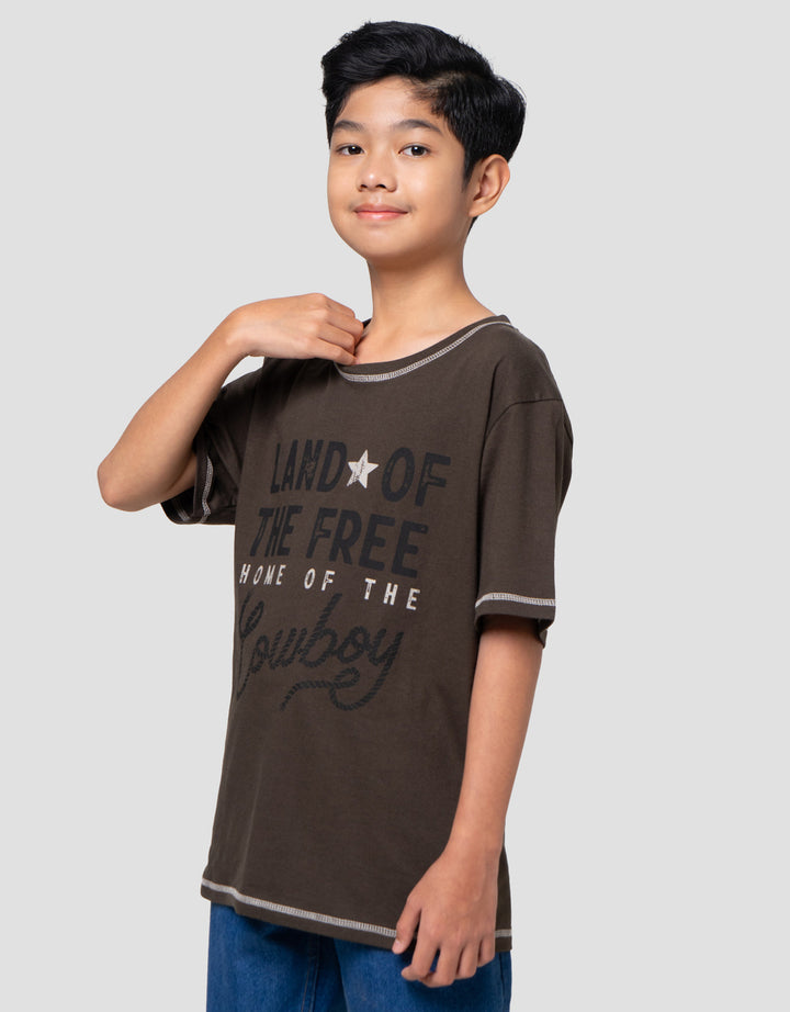 Nevada Fine Print Cowboy Kaos Anak Laki-laki