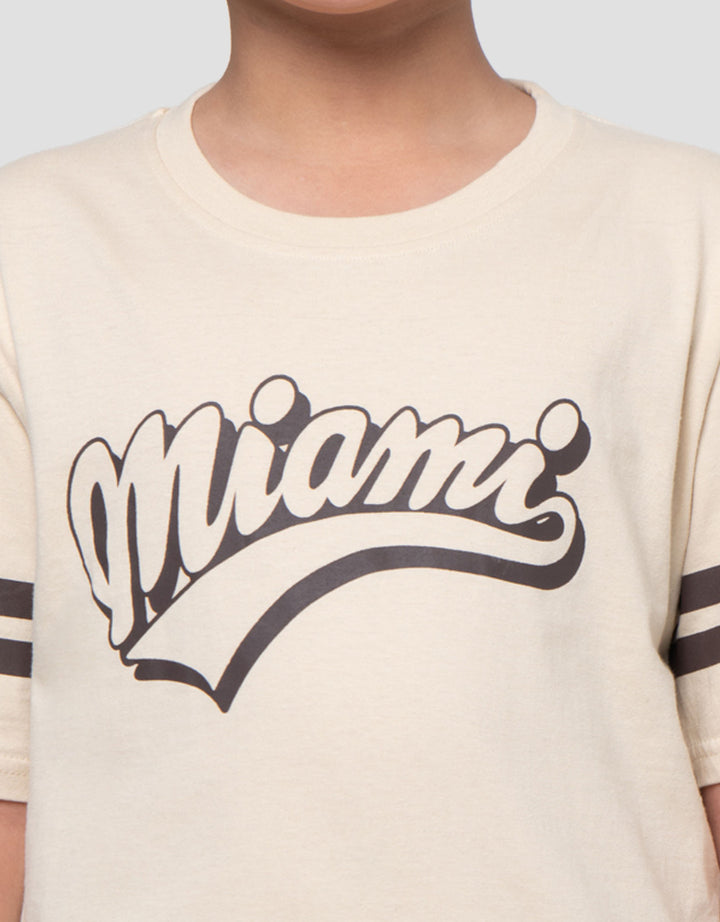 Nevada Varsity Both Print Miami Kaos Lengan Pendek Anak Laki-Laki