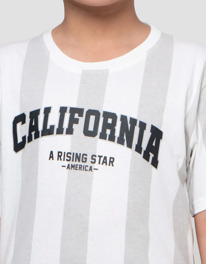 Nevada California Stripe Kaos Lengan Pendek Anak Laki-Laki