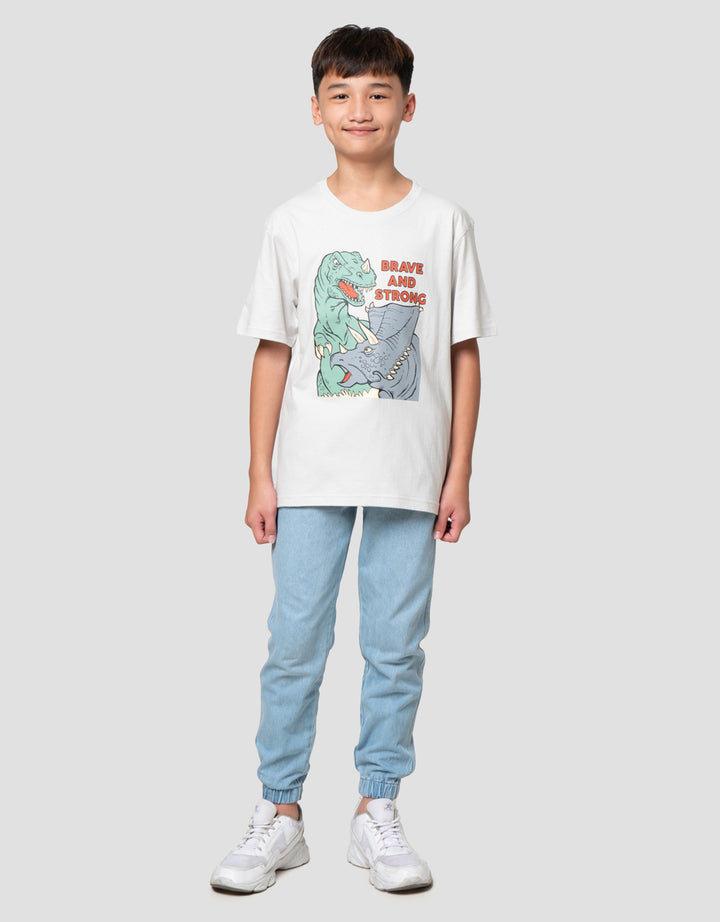 Nevada Print The Dino Lets Roar Kaos Anak Laki-laki