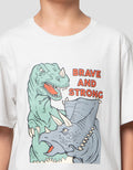 Nevada Print The Dino Lets Roar Kaos Anak Laki-laki