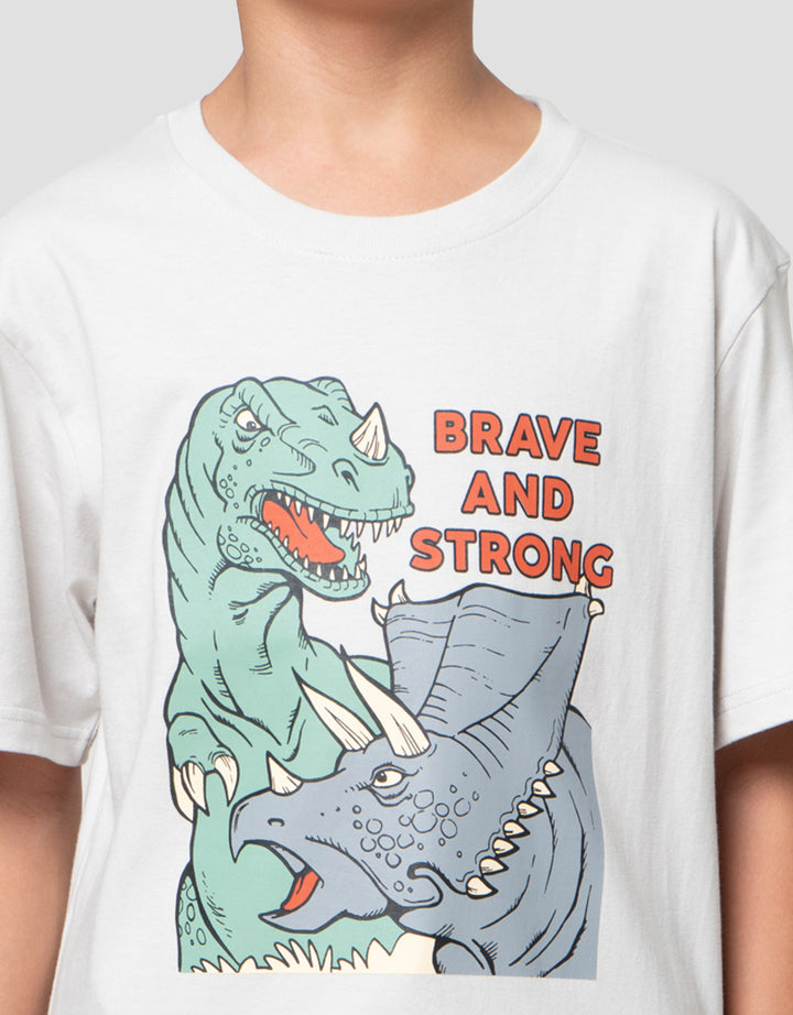 Nevada Print The Dino Lets Roar Kaos Anak Laki-laki