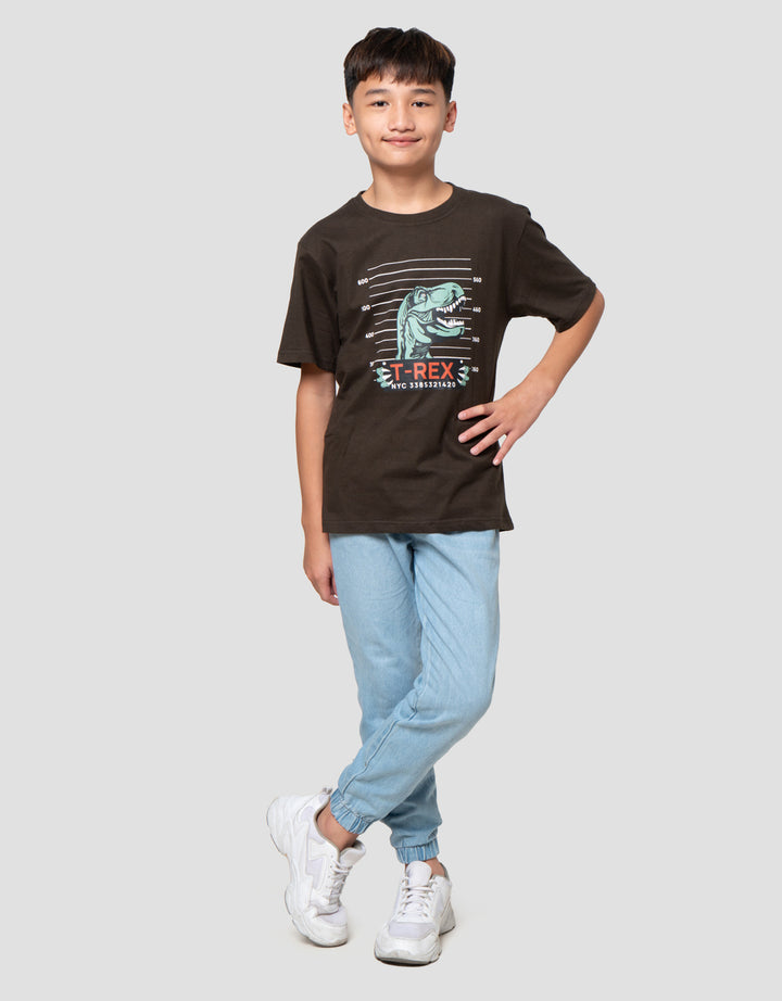 Nevada Print Graphic T-Rex Kaos Anak Laki-laki