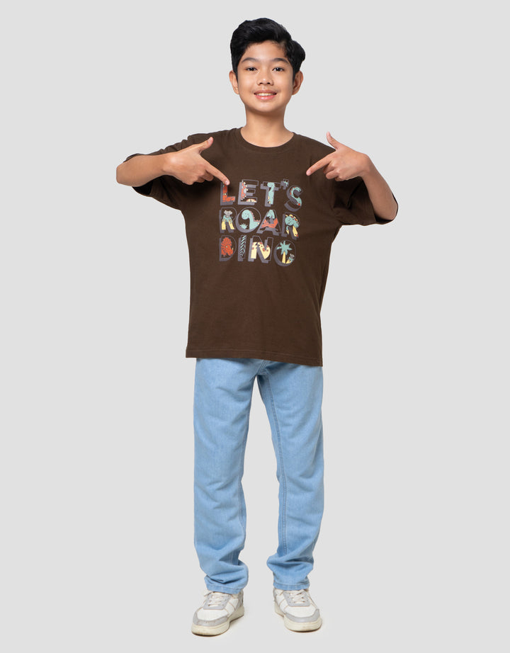 Nevada Print Graphic Dino Kaos Anak Laki-laki