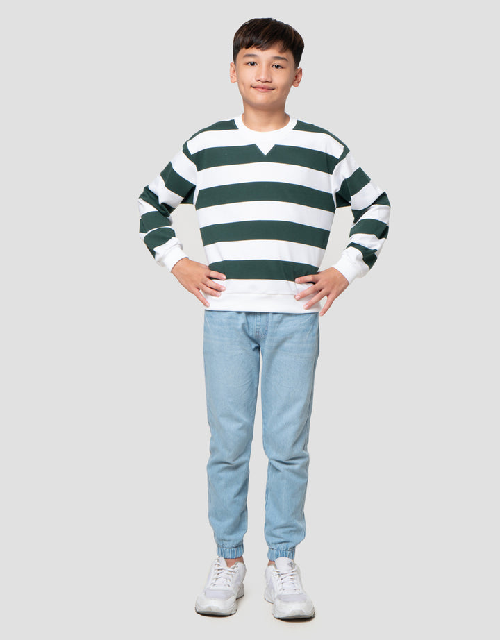 Nevada Yarndyed Awning Stripe Sweater Anak Laki-laki