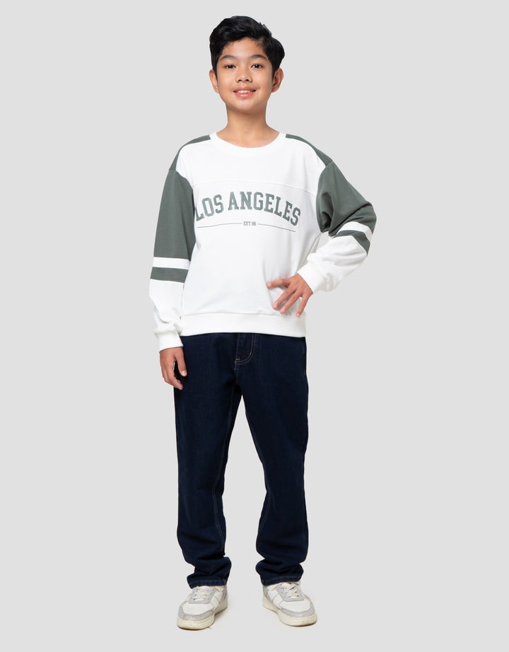 Nevada Collar Print City Baecty Sweater Anak Laki-laki
