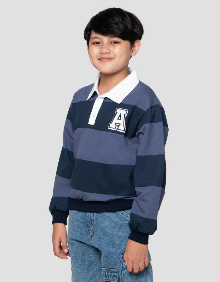 Nevada Collar Block Stripe Sweater Anak Laki-Laki