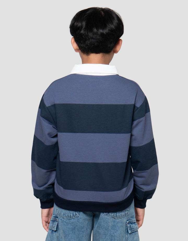 Nevada Collar Block Stripe Sweater Anak Laki-Laki