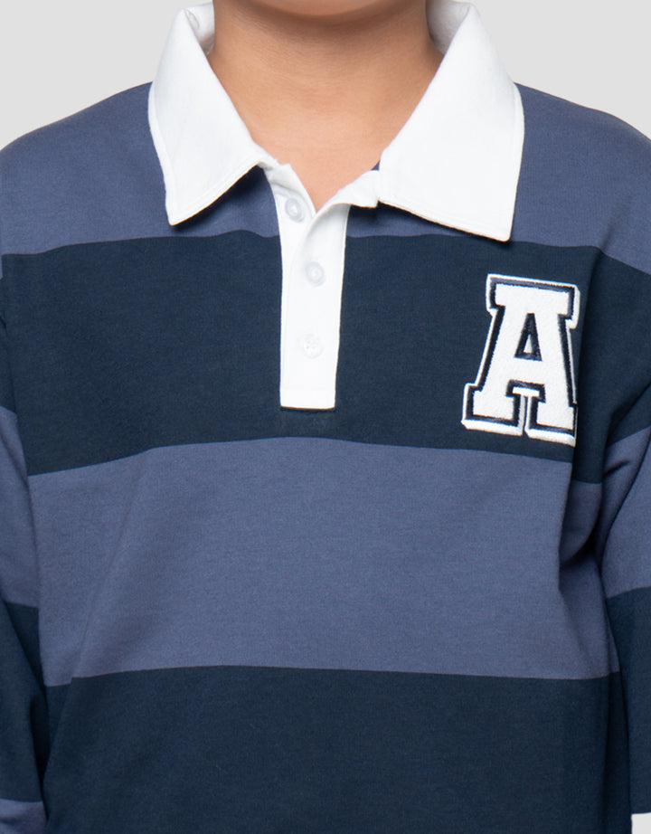Nevada Collar Block Stripe Sweater Anak Laki-Laki