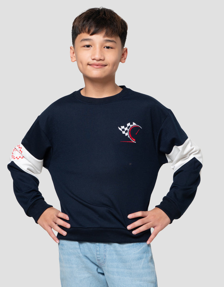 Nevada Print Racing Sweater Anak Laki-laki