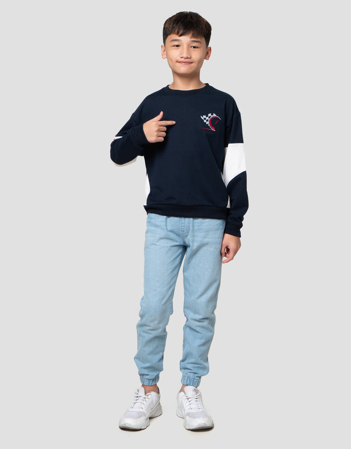 Nevada Print Racing Sweater Anak Laki-laki