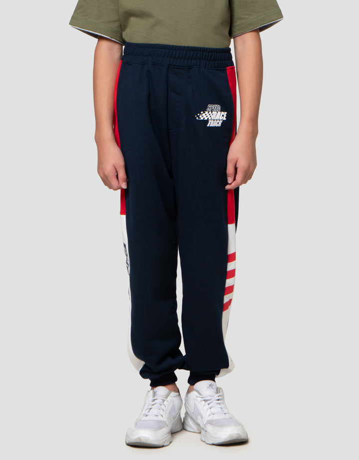 Nevada Knit Racing Side Contrast Stripe Jogger Anak Laki-laki