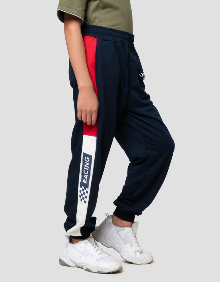 Nevada Knit Racing Side Contrast Stripe Jogger Anak Laki-laki