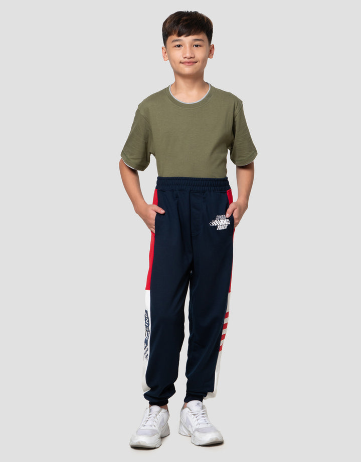 Nevada Knit Racing Side Contrast Stripe Jogger Anak Laki-laki