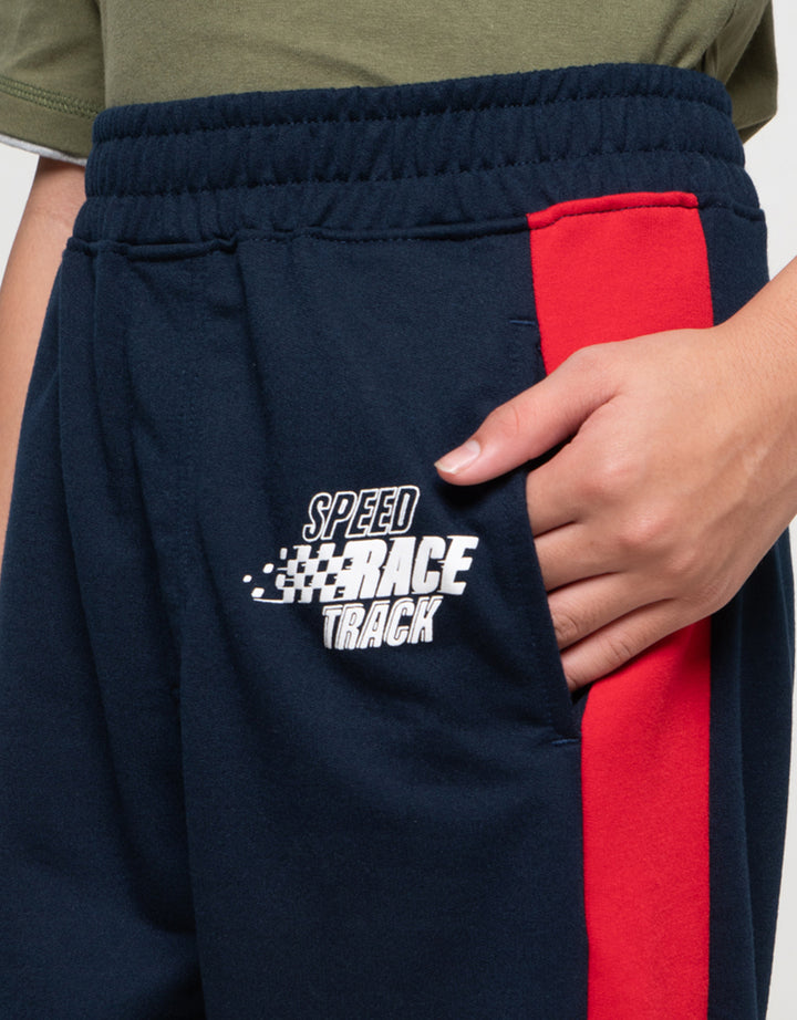 Nevada Knit Racing Side Contrast Stripe Jogger Anak Laki-laki