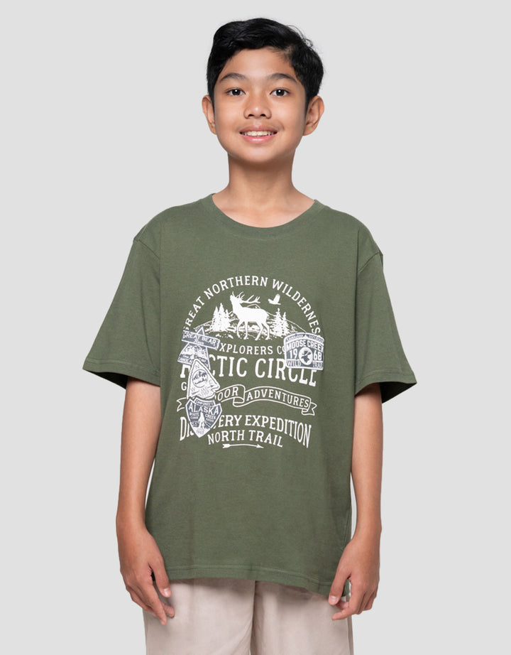 Nevada Print Both Side Adventure North Trail Kaos Anak Laki-laki