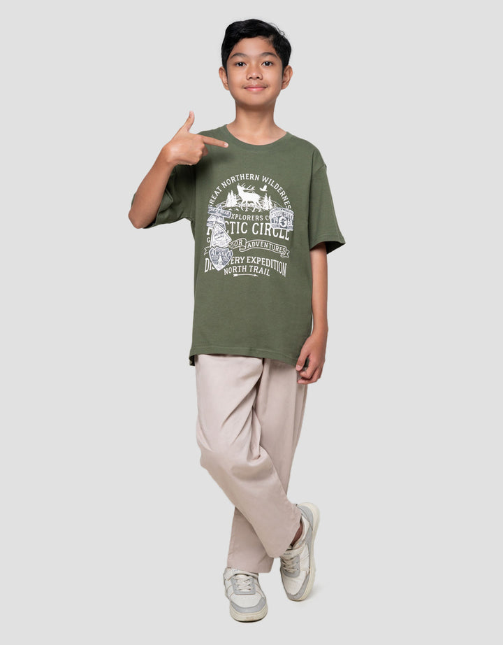 Nevada Print Both Side Adventure North Trail Kaos Anak Laki-laki