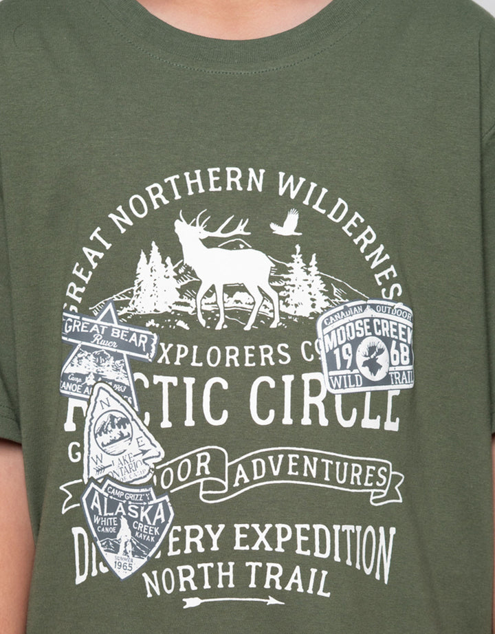 Nevada Print Both Side Adventure North Trail Kaos Anak Laki-laki