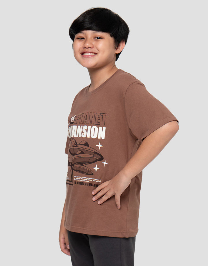 Nevada Print Space Expansion Kaos Lengan Pendek Anak Laki-Laki