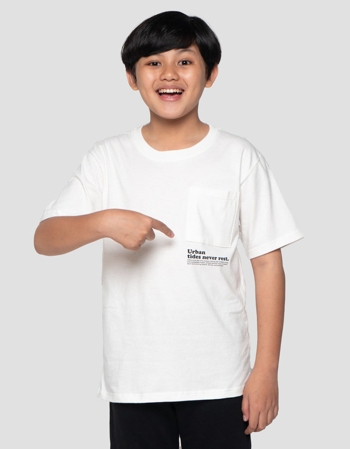 Nevada Pocket Urban Print Wording Kaos Lengan Pendek Anak Laki-Laki