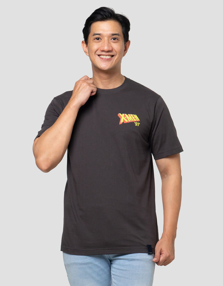 Marvel Reg Xmen All Logo Backprint Kaos Pria