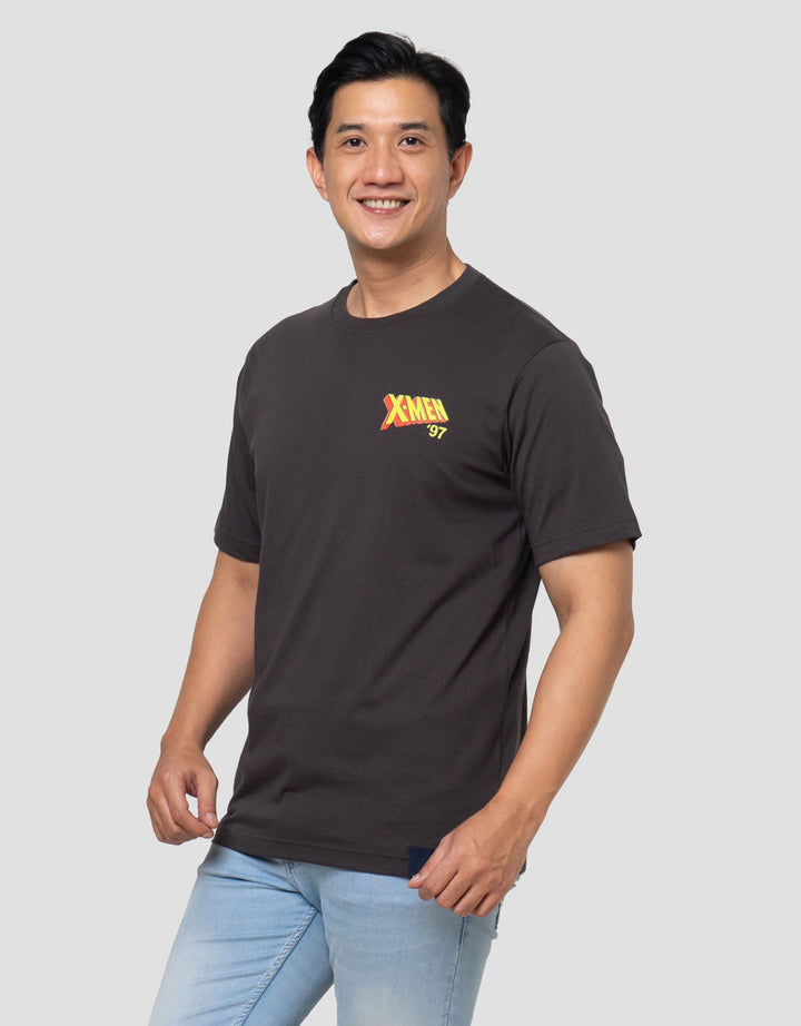 Marvel Reg Xmen All Logo Backprint Kaos Pria