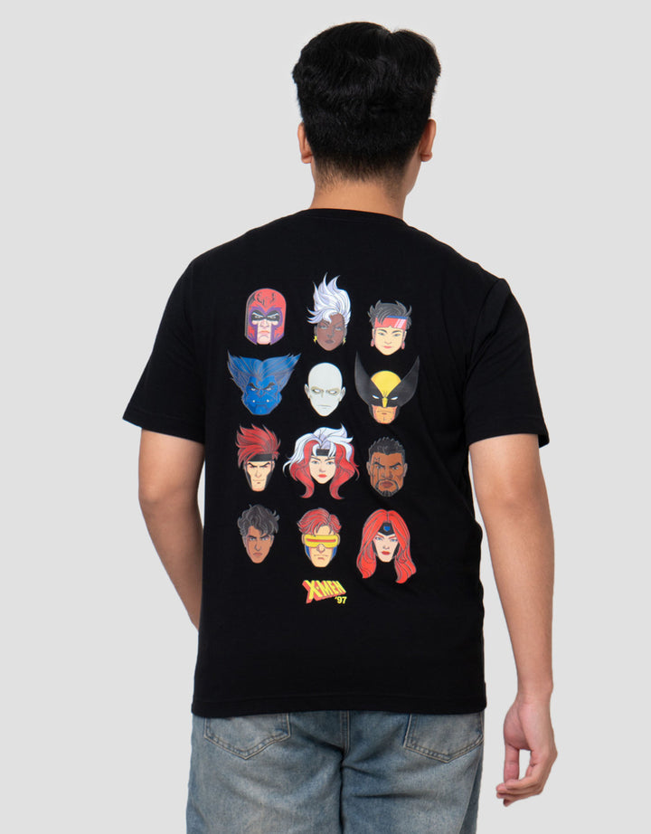Marvel Reg Xmen All Character Head Backprint Kaos Pria