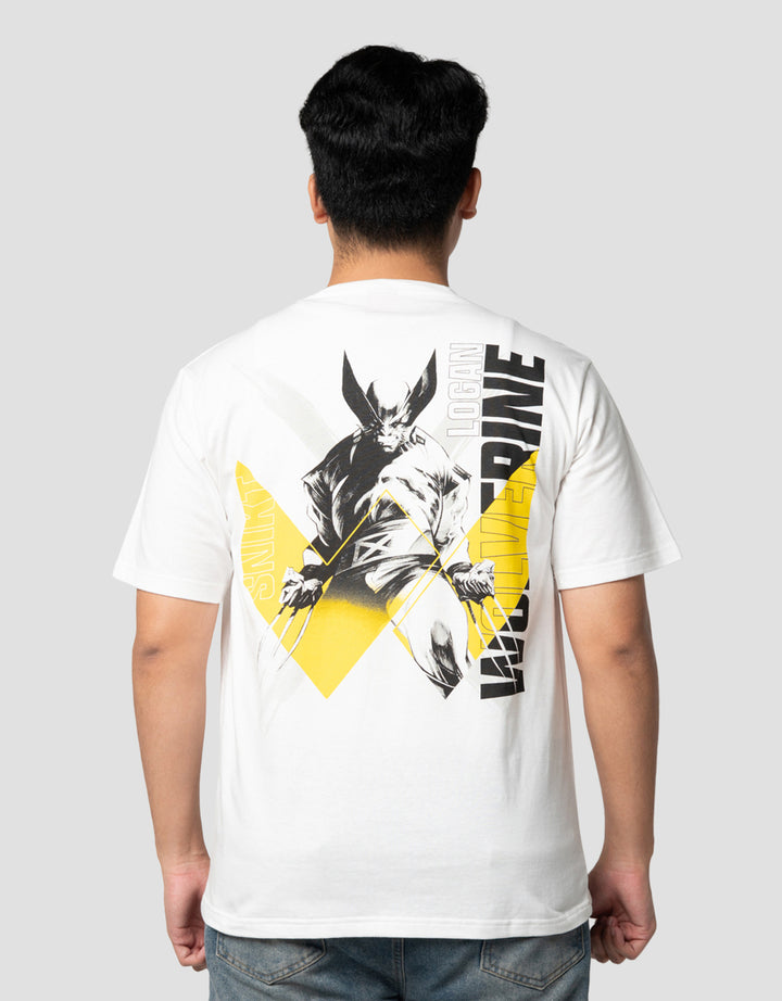 Marvel Xmen Wolverine Backprint Kaos Pria