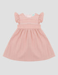 Little M Woven With Lace And Pikok Dada Dress Bayi
