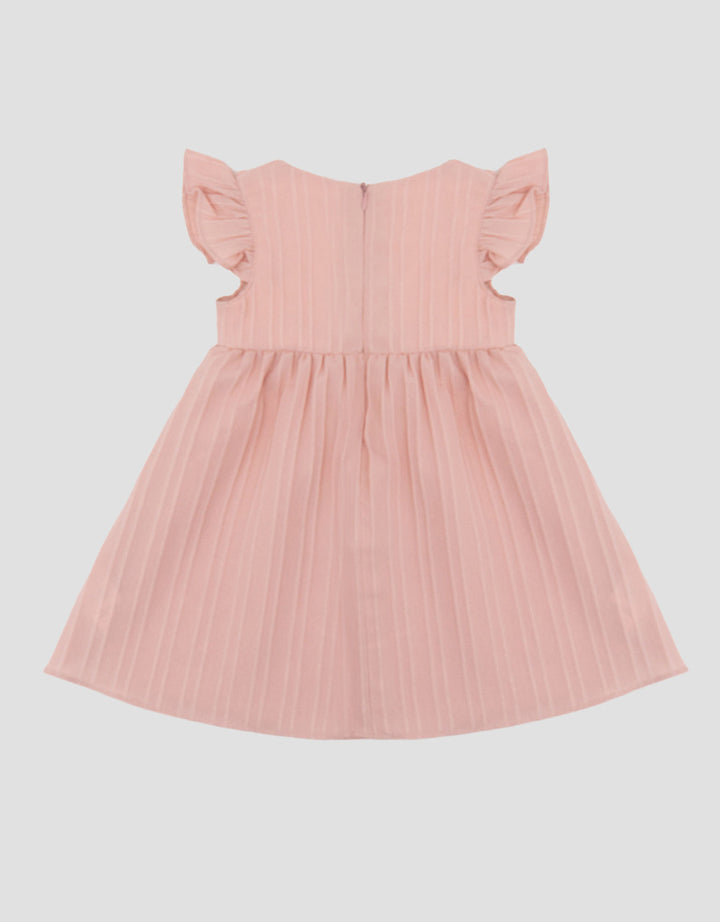 Little M Woven With Lace And Pikok Dada Dress Bayi