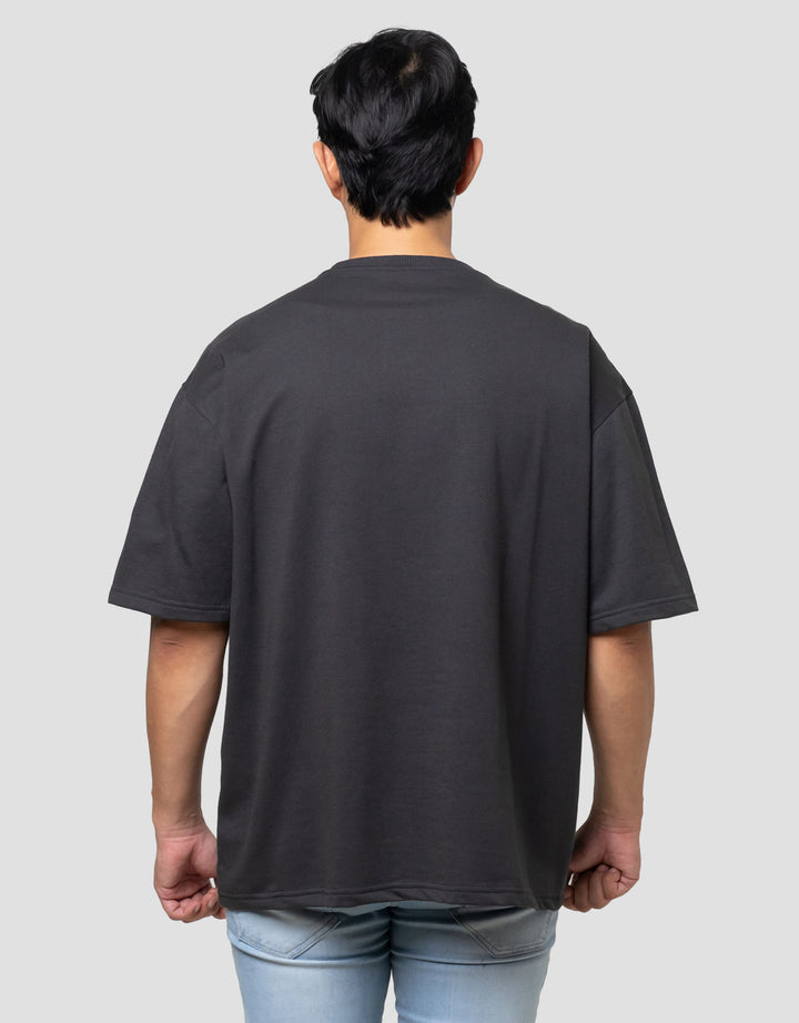 Marvel Os Black Panther Flocking Backprint Kaos Pria