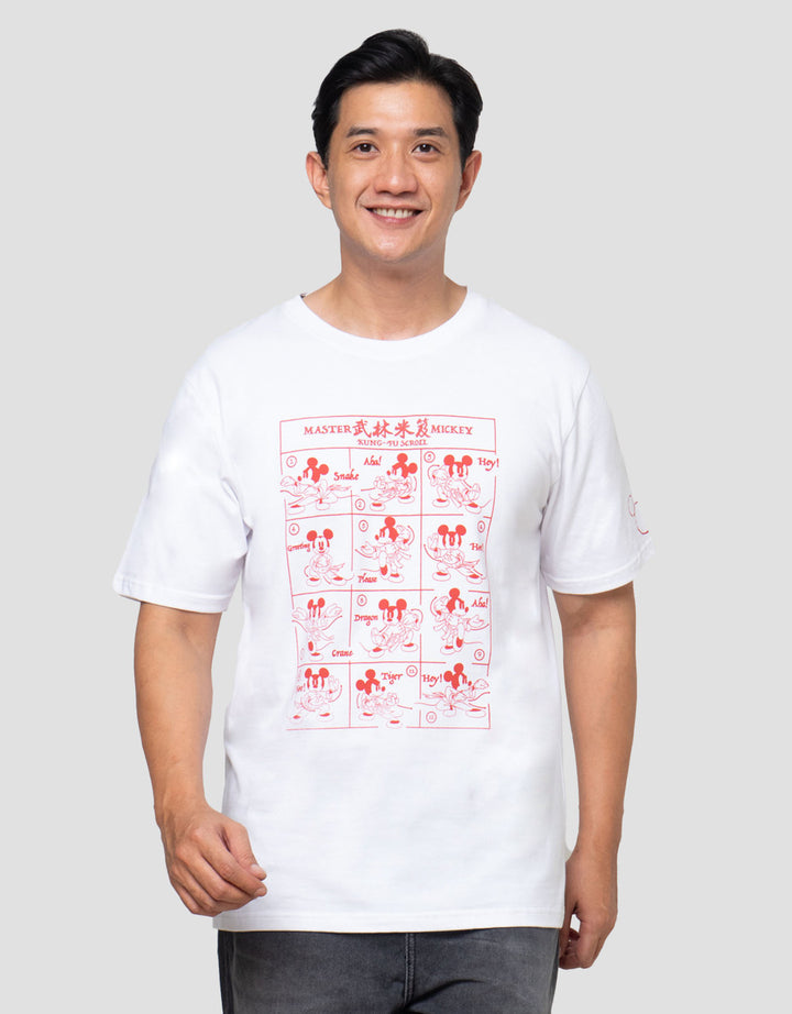 Disney Reg Mickey Kungfu Twelve Poses Kaos Pria
