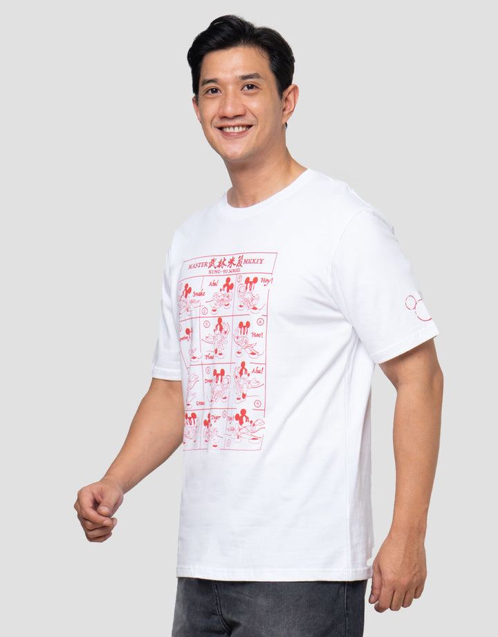 Disney Reg Mickey Kungfu Twelve Poses Kaos Pria