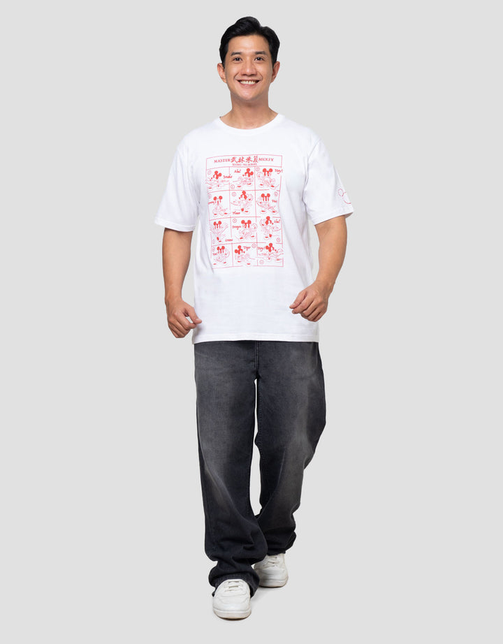 Disney Reg Mickey Kungfu Twelve Poses Kaos Pria