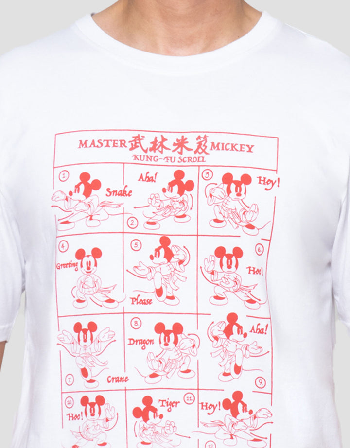 Disney Reg Mickey Kungfu Twelve Poses Kaos Pria