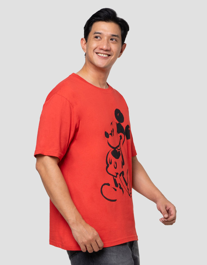 Disney Reg Mickey Chinese Backprint Kaos Pria