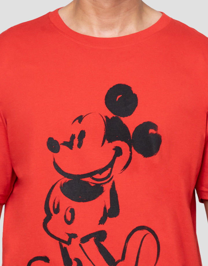Disney Reg Mickey Chinese Backprint Kaos Pria