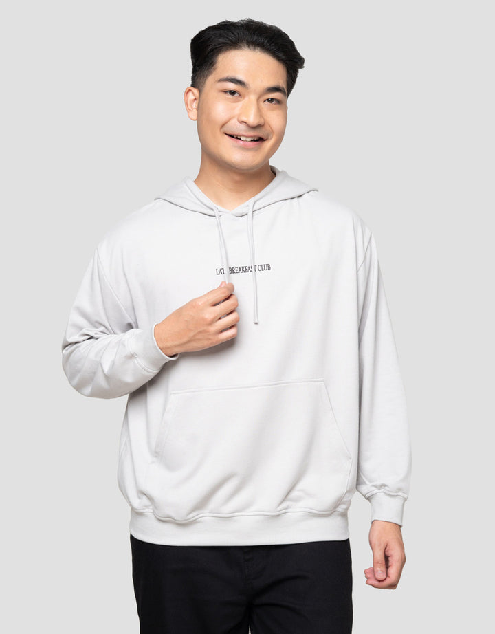 Nevada Boxy Fit Breakfast Club Back Print Jaket Hoodie Pria